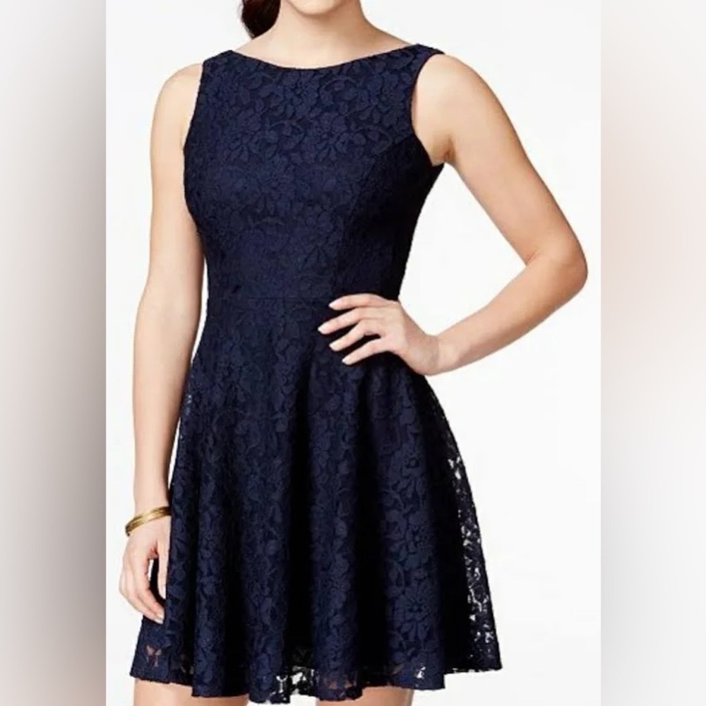 NEW Speechless Juniors' Lace Fit & Flare Tank Dress